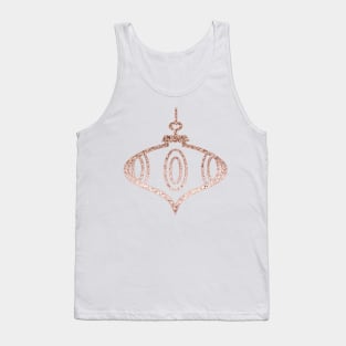 Sparkling rose gold christmas bauble Tank Top